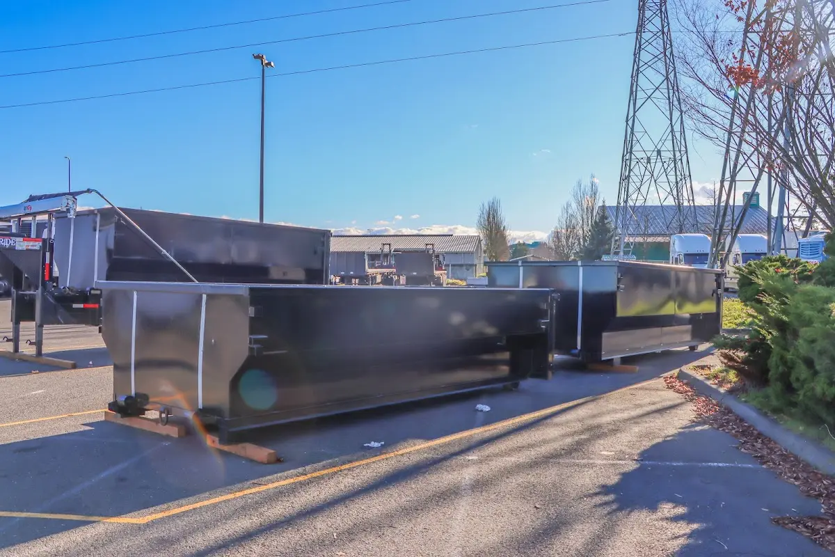 Roll-off dumpster ready for waste disposal at job site for Roofing Dumpster Rental in Fort Myers